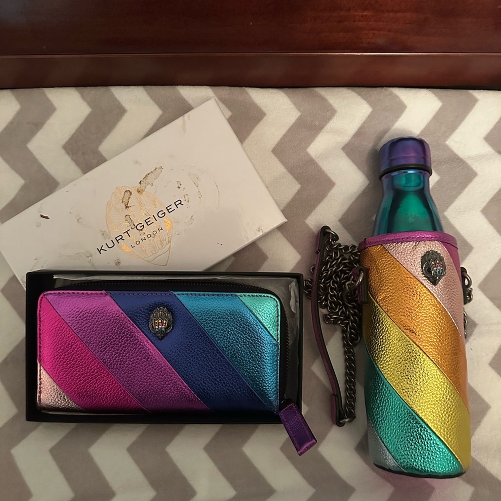 Kurt Geiger Kensington Zio around wallet and Kensington Quench water bottle